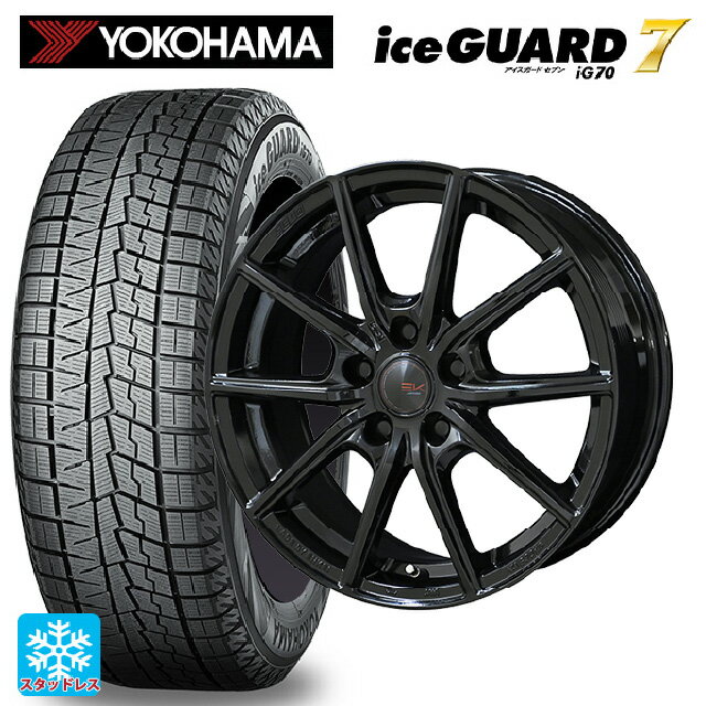 【6/22 20時〜 全品P5倍＆クーポン】175/65R14 82Q ヨコハマ アイスガード7(IG70) 共豊 ザインEK ソリッドブラック 14-5.5J 国産車用 スタッドレスタイヤホイール4本セット