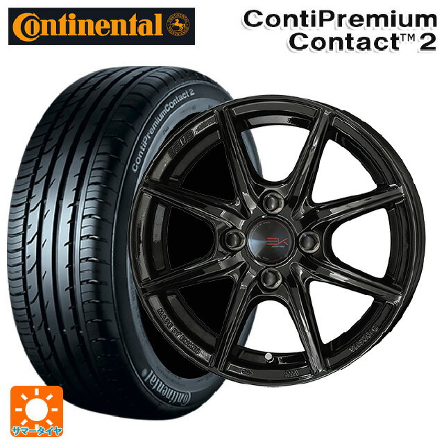 【6/22 20時〜 全品P5倍＆クーポン】215/60R16 95H コンチネンタル コンチプレミアムコンタクト 2 正規品 共豊 ザインEK ソリッドブラック 16-6.5J 国産車用 サマータイヤホイール4本セット