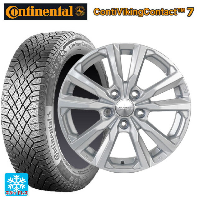 【6/22 20時〜 全品P5倍＆クーポン】175/65R14 86T XL コンチネンタル コンチバイキングコンタクト7 正規品 共豊 ディボーション スパークルシルバー 14-5J 国産車用 スタッドレスタイヤホイール4本セット