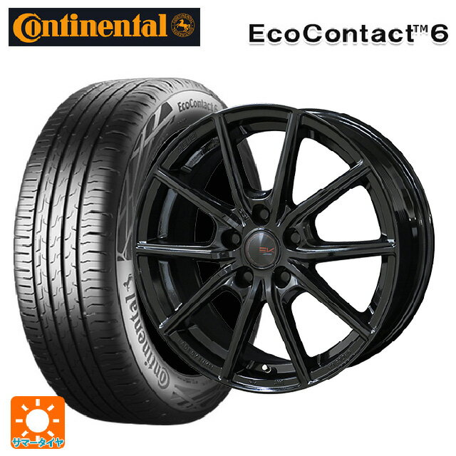 【6/22 20時〜 全品P5倍＆クーポン】155/65R14 75T コンチネンタル エココンタクト 6 正規品 共豊 ザインEK # ソリッドブラック 14-4.5J 国産車用 サマータイヤホイール4本セット