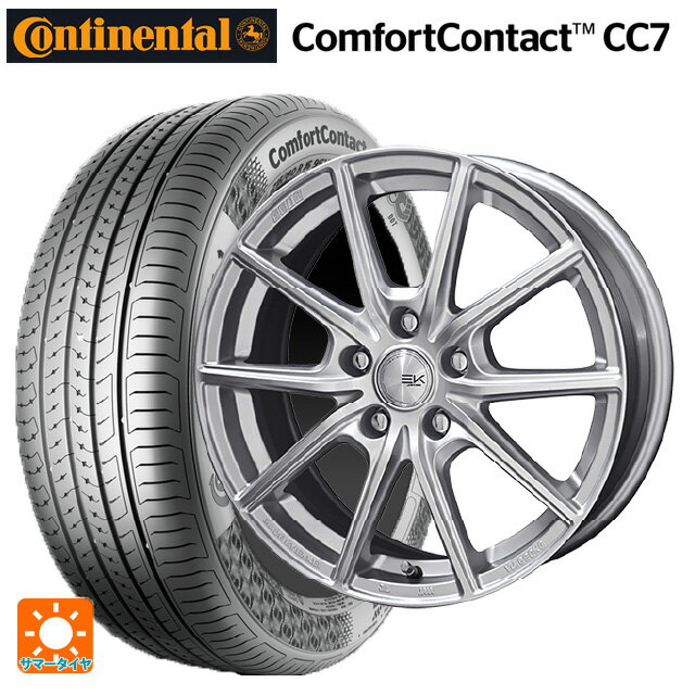 【6/15〜16限定 全品P5倍＆クーポン】165/60R14 75T コンチネンタル コンフォートコンタクト CC7 正規品 共豊 ザインEK # シャインシルバー 14-4.5J 国産車用 サマータイヤホイール4本セット
