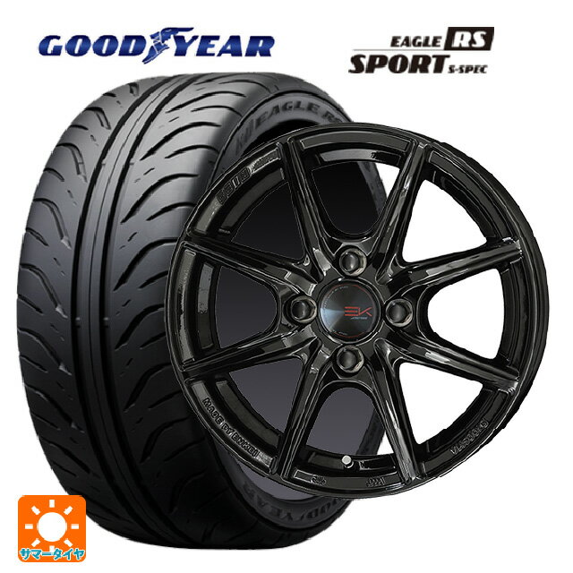 【6/15〜16限定 全品P5倍＆クーポン】205/55R16 89V グッドイヤー イーグル RS スポーツ S-スペック 共豊 ザインEK ソリッドブラック 16-6.5J 国産車用 サマータイヤホイール4本セット