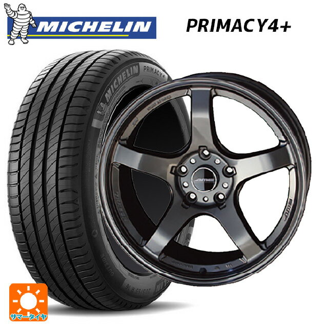 【6/15〜16限定 全品P5倍＆クーポン】225/45R18 95Y XL ミシュラン 正規品 プライマシー4＋ # 共豊 トレーサー GTV GUN BLACK 18-8.5J 国産車用 サマータイヤホイール4本セット