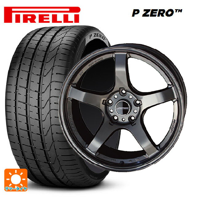 【8/4 20時〜 最大3万円OFFクーポン】トヨタ GRカローラ(4BA-GZEA14H)用 255/35R18 94Y XL ピレリ P ZERO 共豊 トレーサー GTV GUN BLACK 新品サマータイヤホイール 4本セット