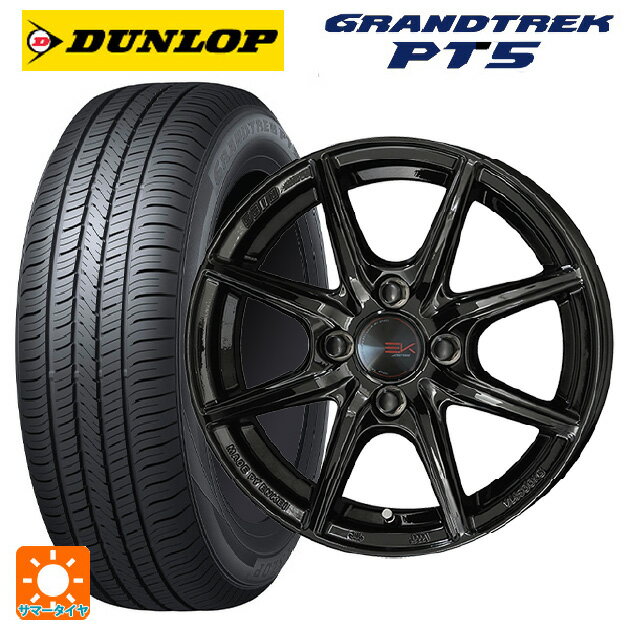【6/22 20時〜 全品P5倍＆クーポン】215/65R16 98H ダンロップ グラントレックPT5 共豊 ザインEK ソリッドブラック 16-6.5J 国産車用 サマータイヤホイール4本セット
