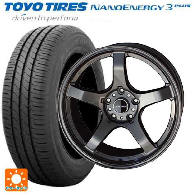 245/45R18 96W トーヨー ナノエナジー3プラス 共豊 トレーサー GTV GUN BLACK 18-8.5J 国産車用 サマータイヤホイール4本セット