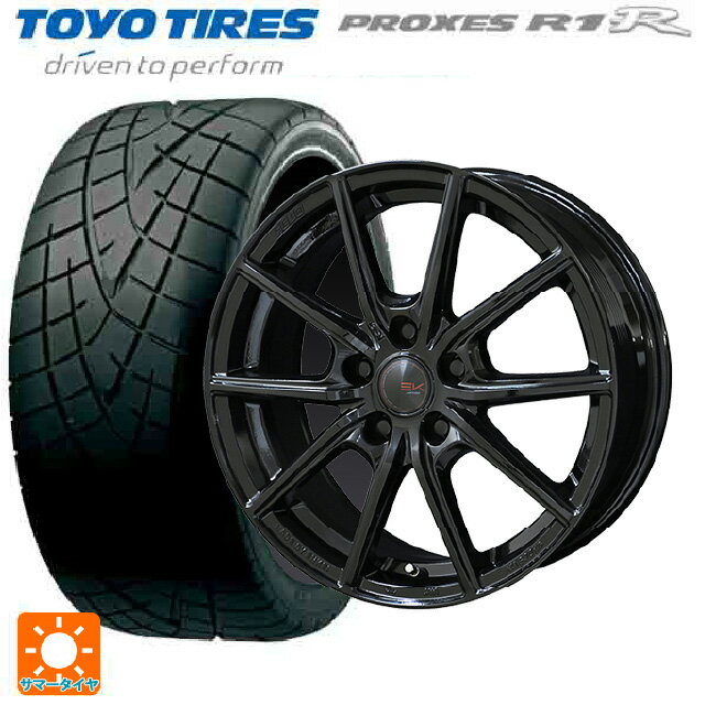 【6/22 20時〜 全品P5倍＆クーポン】165/55R14 72V トーヨー プロクセス R1R 共豊 ザインEK # ソリッドブラック 14-4.5J 国産車用 サマータイヤホイール4本セット