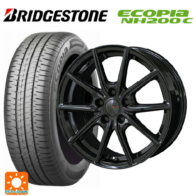 【6/22 20時〜 全品P5倍＆クーポン】在庫有 155/65R14 75H ブリヂストン エコピア NH200C 正規品 # 共豊 ザインEK # ソリッドブラック 14-4.5J 国産車用 サマータイヤホイール4本セット