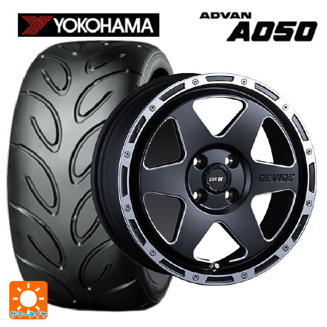 【6/22 20時〜 全品P5倍＆クーポン】165/55R14 72V ヨコハマ アドバン A050 コンパウンド M 正規品 タナベ SSR ディバイド TR-6 フラットブラックポリッシュ 14-4.5J 国産車用 サマータイヤホイール4本セット