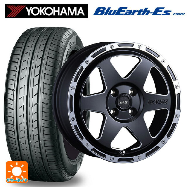 【6/15〜16限定 全品P5倍＆クーポン】155/65R14 75S ヨコハマ ブルーアースEs ES32 # タナベ SSR ディバイド TR-6 フラットブラックポリッシュ 14-4.5J 国産車用 サマータイヤホイール4本セット