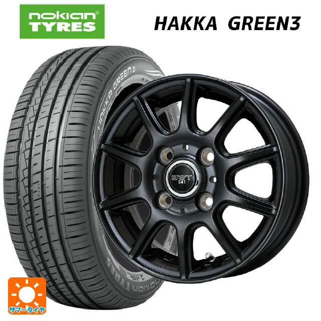 【6/22 20時〜 全品P5倍＆クーポン】155/65R14 75T ノキアン ハッカ グリーン3 ビックウェイ BWT541 # MB 14-4.5J 国産車用 サマータイヤホイール4本セット