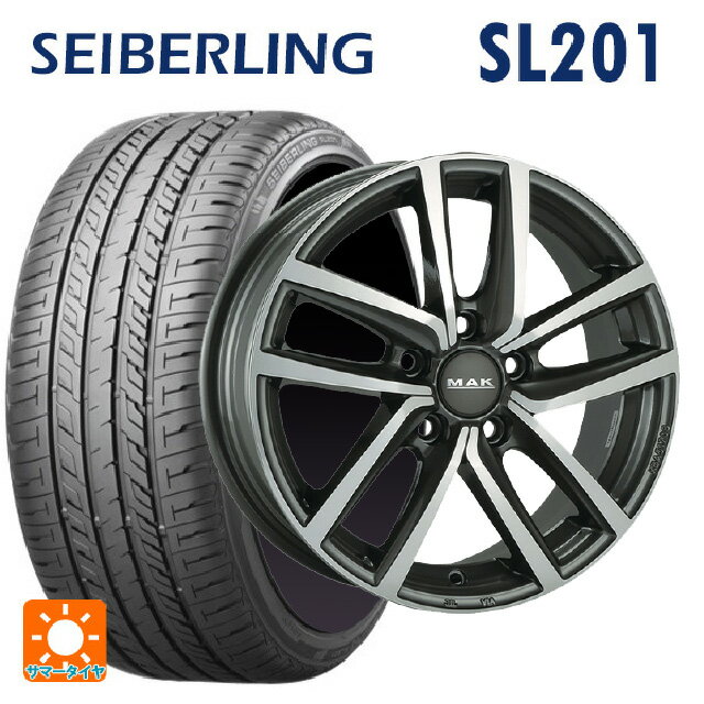 フォルクスワーゲン パサート(3C系)用 215/55R17 94V セイバーリング セイバーリング SL201(ブリヂストン工場生産） 阿部商会 マック ドレスデン ガンメタリックミラー 新品サマータイヤホイール 4本セット