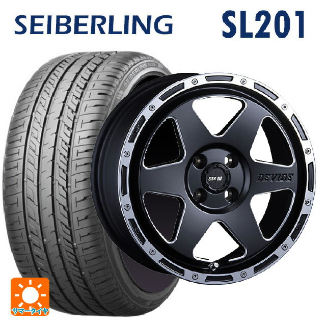 【6/15〜16限定 全品P5倍＆クーポン】185/55R16 83V セイバーリング セイバーリング SL201(ブリヂストン工場生産） タナベ SSR ディバイド TR-6 フラットブラックポリッシュ 16-6.5J 国産車用 サマータイヤホイール4本セット