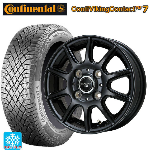 【6/22 20時〜 全品P5倍＆クーポン】155/65R14 75T コンチネンタル コンチバイキングコンタクト7 正規品 ビックウェイ BWT541 # MB 14-4.5J 国産車用 スタッドレスタイヤホイール4本セット