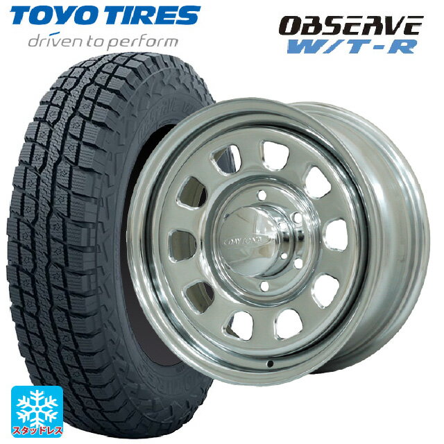ニッサン NV350キャラバン(E26系)用 215/65R16 109/107Q トーヨー オブザーブ W/T-R モリタ デイトナズ クローム 新品スタッドレスタイヤホイール 4本セット