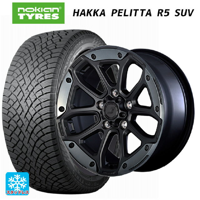 ジープ ラングラー(JL系)用 265/70R17 115R ノキアン ハッカペリッタR5 SUV ジェプセン MJCR216 フラットブラック/TMC 新品スタッドレスタイヤホイール 5本セット