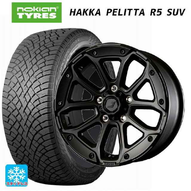 ジープ ラングラー(JL系)用 265/70R17 115R ノキアン ハッカペリッタR5 SUV ジェプセン MJCR216 ステルスブラック 新品スタッドレスタイヤホイール 4本セット
