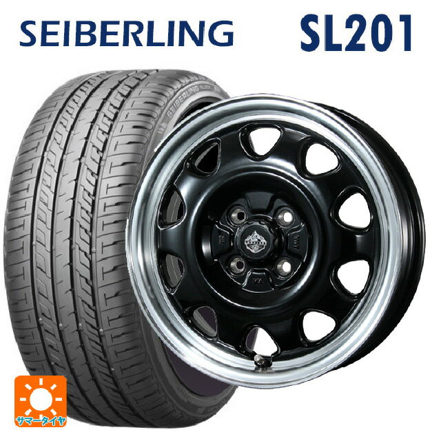 【6/15〜16限定 全品P5倍＆クーポン】165/60R14 75H セイバーリング セイバーリング SL201(ブリヂストン工場生産） トピー ランドフット SWZ グロスブラックリムポリッシュ 14-4.5J 国産車用 サマータイヤホイール4本セット