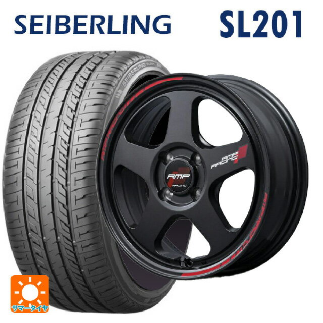【6/15〜16限定 全品P5倍＆クーポン】165/50R15 73V セイバーリング セイバーリング SL201(ブリヂストン工場生産） エムアイディー MIDレーシング TR50 ターマックブラック 15-5J 国産車用 サマータイヤホイール4本セット