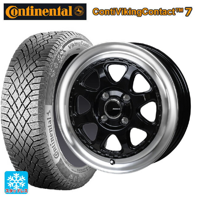 【6/22 20時〜 全品P5倍＆クーポン】155/65R14 75T コンチネンタル コンチバイキングコンタクト7 正規品 ジャパン三陽 モンツァ ピエディーノ スタイルW DBR 14-4.5J 国産車用 スタッドレスタイヤホイール4本セット