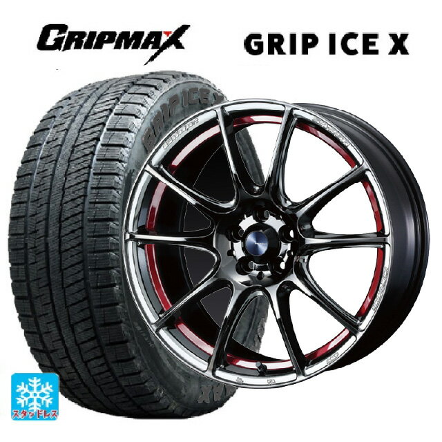 【6/22 20時〜 全品P5倍＆クーポン】ニッサン ノートオーラ(E13)用 205/50R17 93T XL グリップマックス グリップアイスX ブラックレター ウェッズ ウェッズスポーツ SA25R RLC 新品スタッドレスタイヤホイール 4本セット