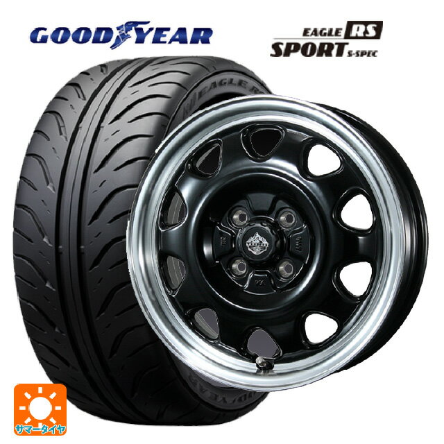 【6/20限定 全品P5倍＆クーポン】165/55R14 72V グッドイヤー イーグル RS スポーツ S-スペック トピー ランドフット SWZ グロスブラックリムポリッシュ 14-4.5J 国産車用 サマータイヤホイール4本セット