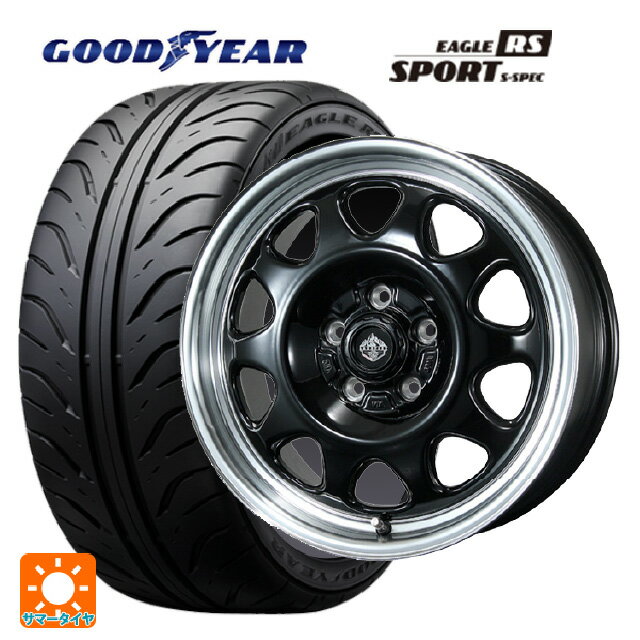 235/45R17 93W グッドイヤー イーグル RS スポーツ S-スペック トピー ランドフット SWZ グロスブラックリムポリッシュ 17-7J 国産車用 サマータイヤホイール4本セット