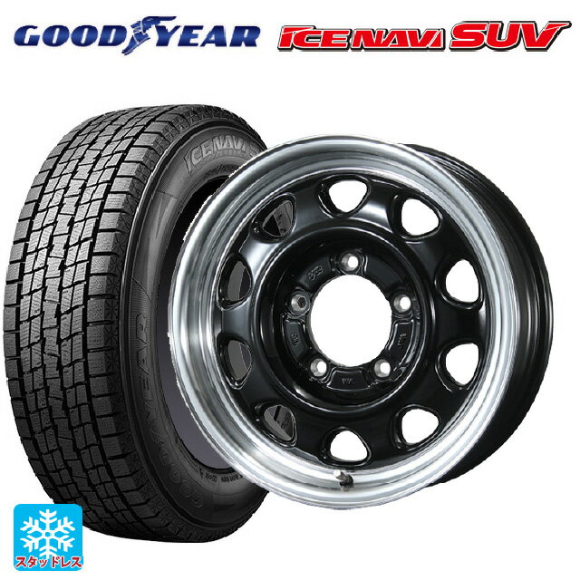 2025年製 195/80R15 96Q グッドイヤー アイスナビ SUV # トピー ランドフット SWZ グロスブラックリムポリッシュ 15-5.5J 国産車用 スタッドレスタイヤホイール4本セット