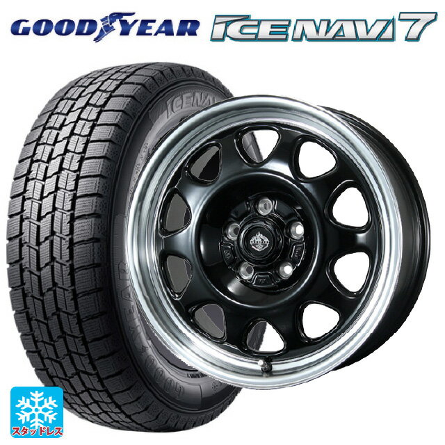 【6/15〜16限定 全品P5倍＆クーポン】215/65R16 98Q グッドイヤー アイスナビ7(数量限定) トピー ランドフット SWZ グロスブラックリムポリッシュ 16-7J 国産車用 スタッドレスタイヤホイール4本セット