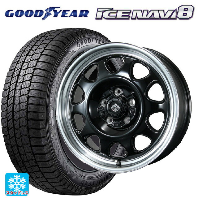 【6/20限定 全品P5倍＆クーポン】215/65R16 98Q グッドイヤー アイスナビ8 # トピー ランドフット SWZ グロスブラックリムポリッシュ 16-7J 国産車用 スタッドレスタイヤホイール4本セット
