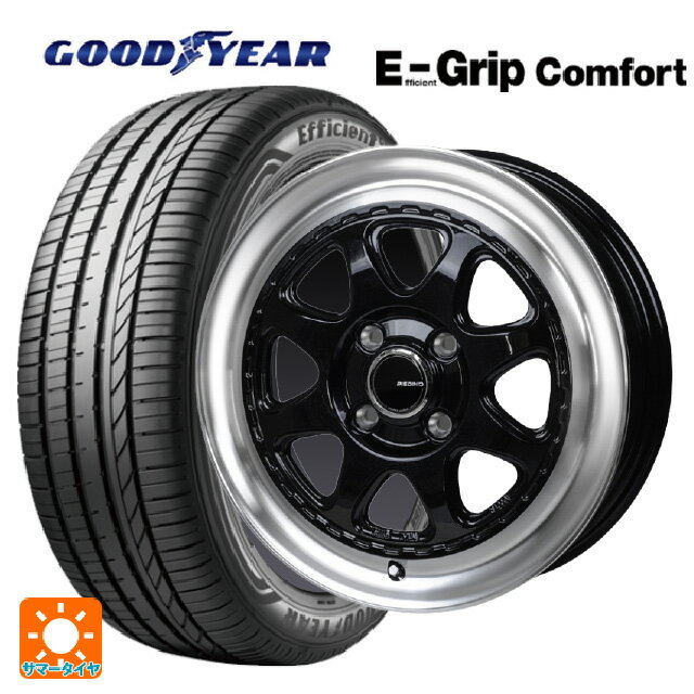 【6/15〜16限定 全品P5倍＆クーポン】165/55R15 75V グッドイヤー エフィシェントグリップ コンフォート # ジャパン三陽 モンツァ ピエディーノ スタイルW DBR 15-4.5J 国産車用 サマータイヤホイール4本セット
