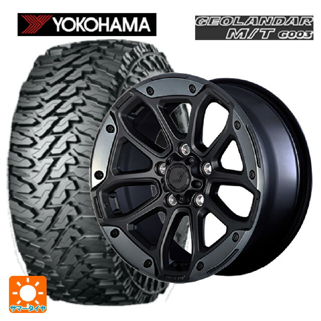 トヨタ RAV4(50系)用 225/65R17 107/103Q ヨコハマ ジオランダー M/T G003 正規品 ジェプセン MJCR216 フラットブラック/TMC 新品サマータイヤホイール 4本セット