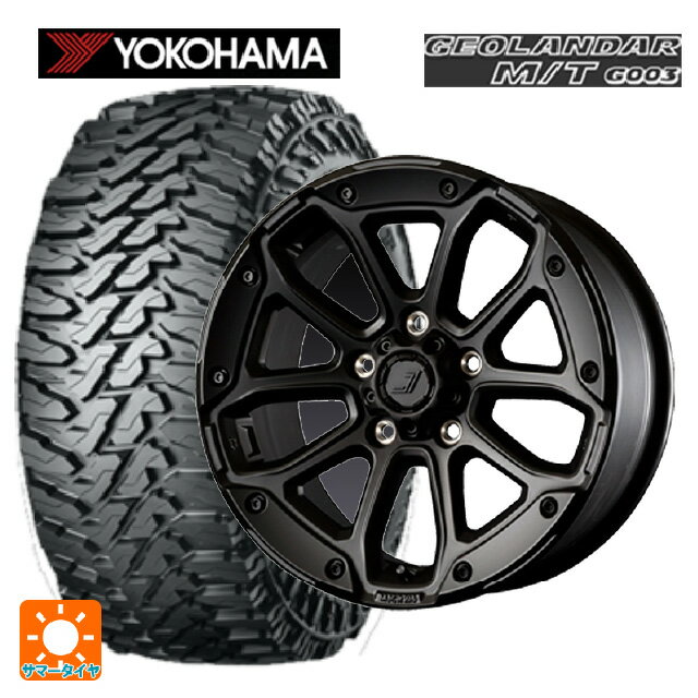 【6/22 20時〜 全品P5倍＆クーポン】ジープ ラングラー(JL系)用 285/70R17 121/118Q ヨコハマ ジオランダー M/T G003 正規品 # ジェプセン MJCR216 ステルスブラック 新品サマータイヤホイール 5本セット