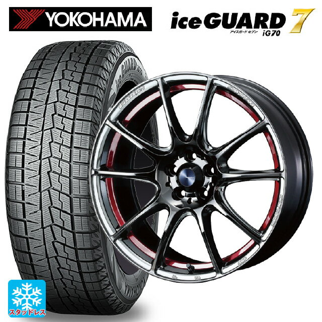 2024年製 225/50R18 95Q ヨコハマ アイスガード7(IG70) ウェッズ ウェッズスポーツ SA25R RLC 18-7.5J 国産車用 スタッドレスタイヤホイール4本セット