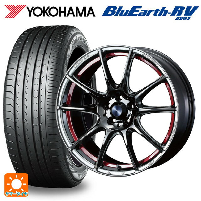 【6/22 20時〜 全品P5倍＆クーポン】215/45R18 93W XL ヨコハマ ブルーアース RV03 ウェッズ ウェッズスポーツ SA25R RLC 18-7.5J 国産車用 サマータイヤホイール4本セット