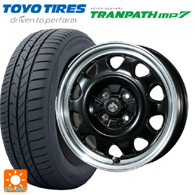 【6/22 20時〜 全品P5倍＆クーポン】165/65R14 79H トーヨー トランパス MP7 トピー ランドフット SWZ グロスブラックリムポリッシュ 14-5J 国産車用 サマータイヤホイール4本セット