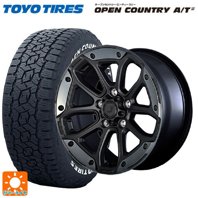 ジープ ラングラー(JL系)用 285/70R17 116/113Q トーヨー オープンカントリー AT3 ホワイトレター ジェプセン MJCR216 フラットブラック/TMC 新品サマータイヤホイール 4本セット