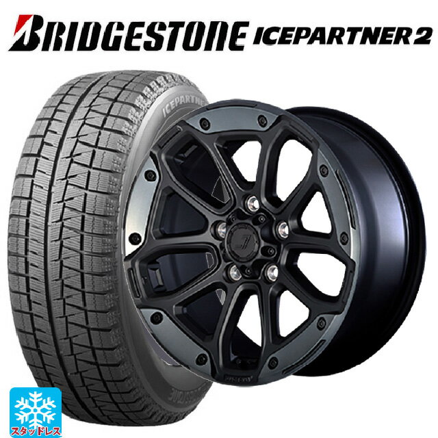 215/55R17 94Q ブリヂストン アイスパートナー2 正規品 ジェプセン MJCR216 フラットブラック/TMC 17-8J 国産車用 スタッドレスタイヤホイール4本セット