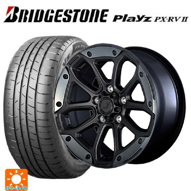 【6/22 20時〜 全品P5倍＆クーポン】レクサス LBX(10系)用 225/60R17 99H ブリヂストン プレイズ PX-RV2 正規品(数量限定) ジェプセン MJCR216 フラットブラック/TMC 新品サマータイヤホイール 4本セット
