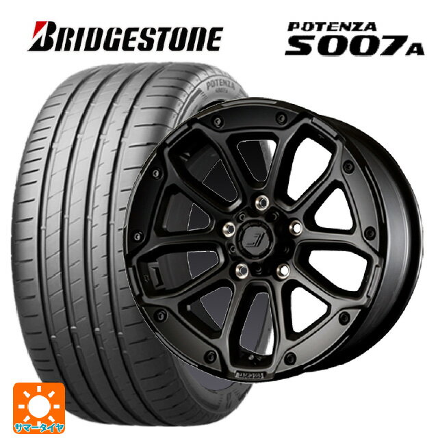 225/55R17 101Y XL ブリヂストン ポテンザ S007A 正規品 ジェプセン MJCR216 ステルスブラック 17-8J 国産車用 サマータイヤホイール4本セット