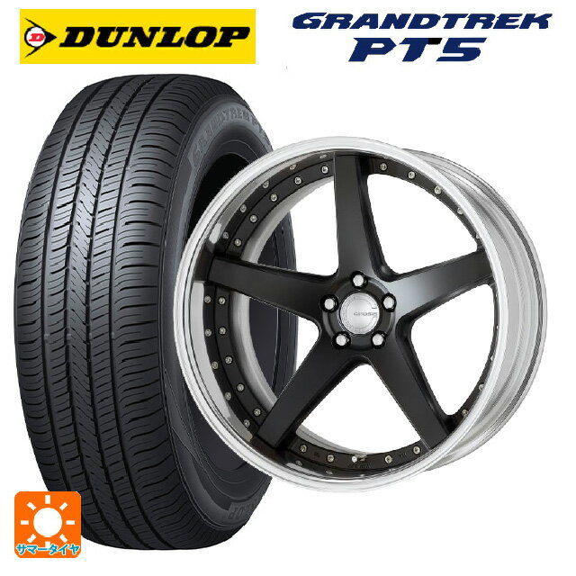 【6/15〜16限定 全品P5倍＆クーポン】トヨタ ヴェルファイア(40系)用 225/55R19 99V ダンロップ グラントレックPT5 ワーク グノーシス CVF MBL 新品サマータイヤホイール 4本セット