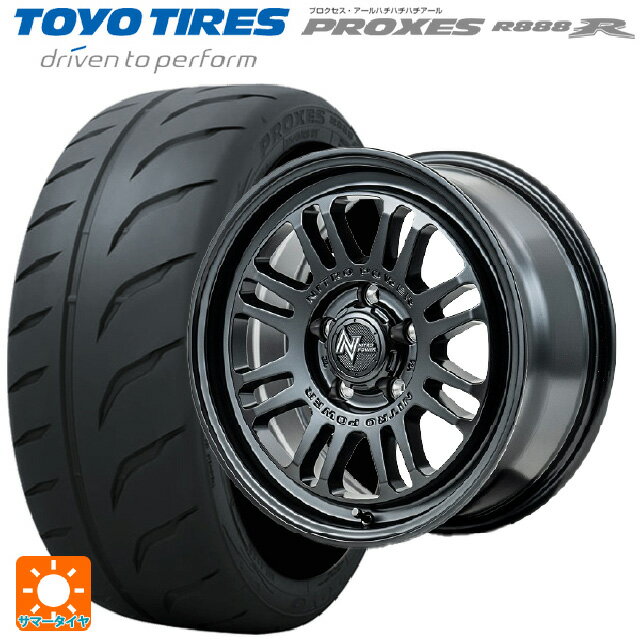 【6/22 20時〜 全品P5倍＆クーポン】225/45R17 94W XL トーヨー プロクセス R888R エムアイディー ナイトロパワー M16 アサルト セミグロスブラック 17-7J 国産車用 サマータイヤホイール4本セット