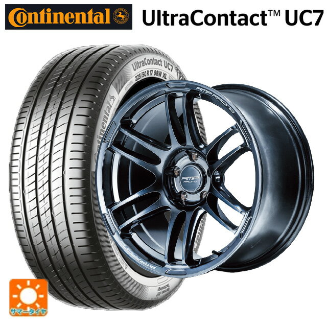 【最大3万円OFFクーポン 5/16 1:59迄】215/45R18 93W XL コンチネンタル ウルトラコンタクト UC7 正規品 マルカサービス RMPレーシング R26 ディープチタンシルバー 18-7.5J 国産車用 サマータイヤホイール4本セット