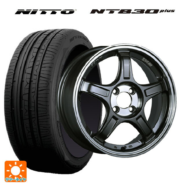 【6/22 20時〜 全品P5倍＆クーポン】165/45R16 74W XL ニットー NT830 プラス タナベ SSR GT X03 ガンメタ+Sクリア 16-5.5J 国産車用 サマータイヤホイール4本セット