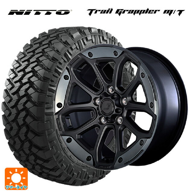 ジープ ラングラー(JL系)用 265/70R17 121Q ニットー トレイルグラップラー ジェプセン MJCR216 フラットブラック/TMC 新品サマータイヤホイール 5本セット
