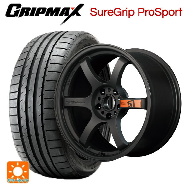 【6/11 1:59迄 全品ポイント5倍】215/45R18 93Y XL グリップマックス シュアグリップ プロスポーツ ブラックレター レイズ グラムライツ 57DR スペックD AZZ 18-8.5J 国産車用 サマータイヤホイール4本セット