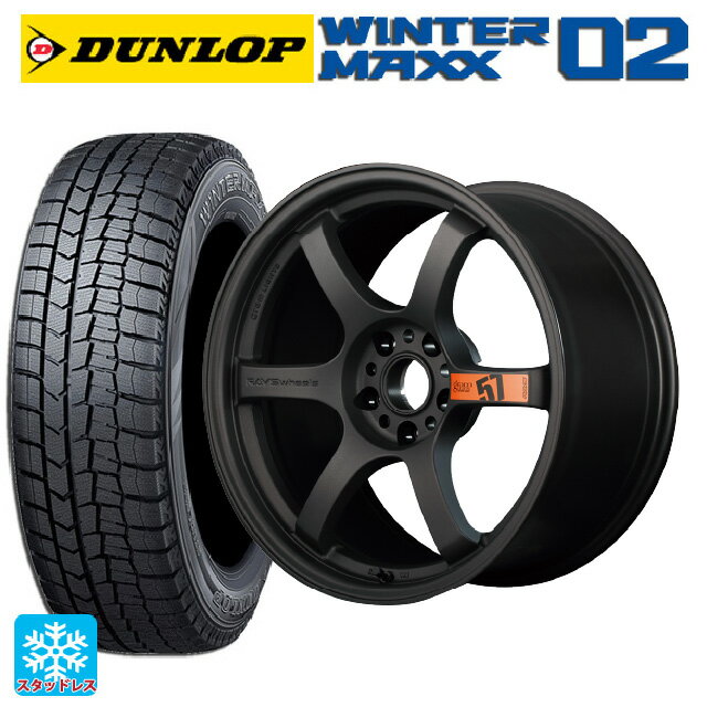 【6/11 1:59迄 全品ポイント5倍】225/50R18 95Q ダンロップ ウィンターマックス 02(WM02) レイズ グラムライツ 57DR スペックD AZZ 18-8.5J 国産車用 スタッドレスタイヤホイール4本セット