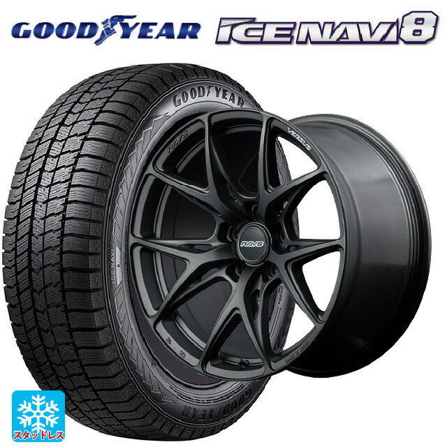 2024年製 245/50R18 100Q XL グッドイヤー アイスナビ8 レイズ ベルサス VV21S APJ 18-9J 国産車用 スタッドレスタイヤホイール4本セット