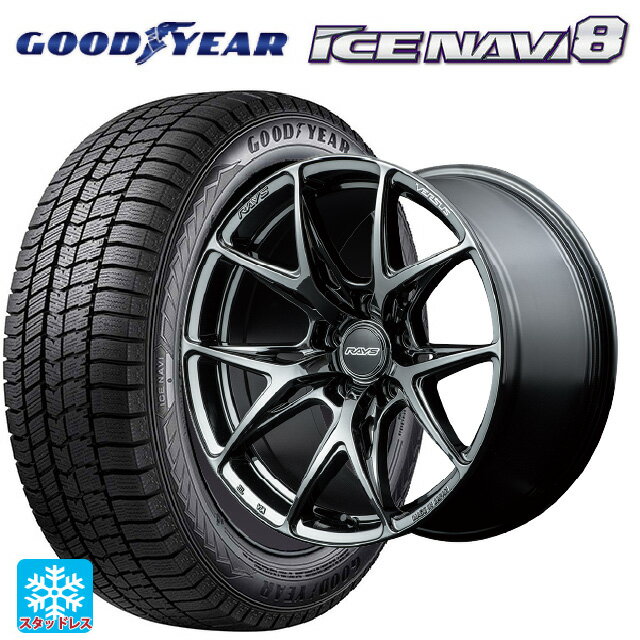 2024年製 245/50R18 100Q XL グッドイヤー アイスナビ8 レイズ ベルサス VV21S YNJ 18-9J 国産車用 スタッドレスタイヤホイール4本セット
