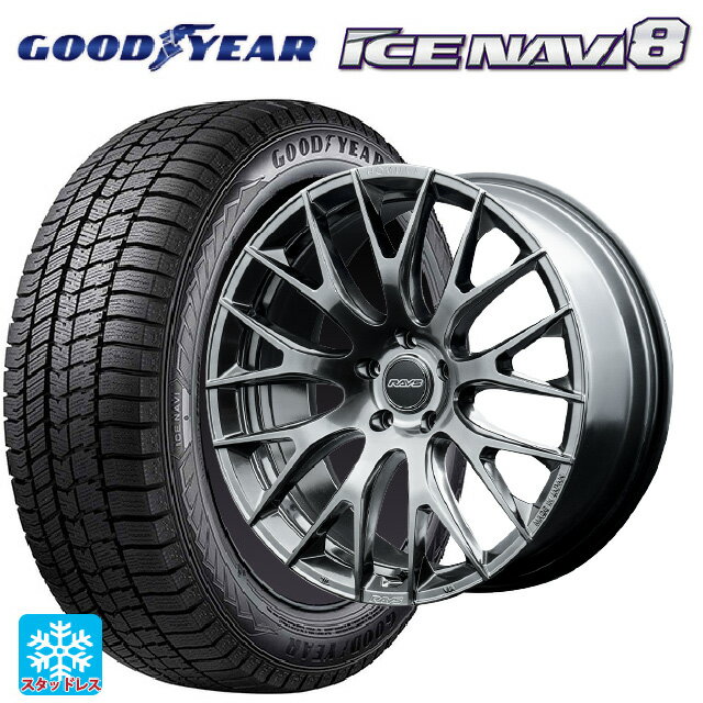 245/45R19 102Q XL グッドイヤー アイスナビ8 # レイズ ホムラ 2X9R QAJ 19-8J 国産車用 スタッドレスタイヤホイール4本セット